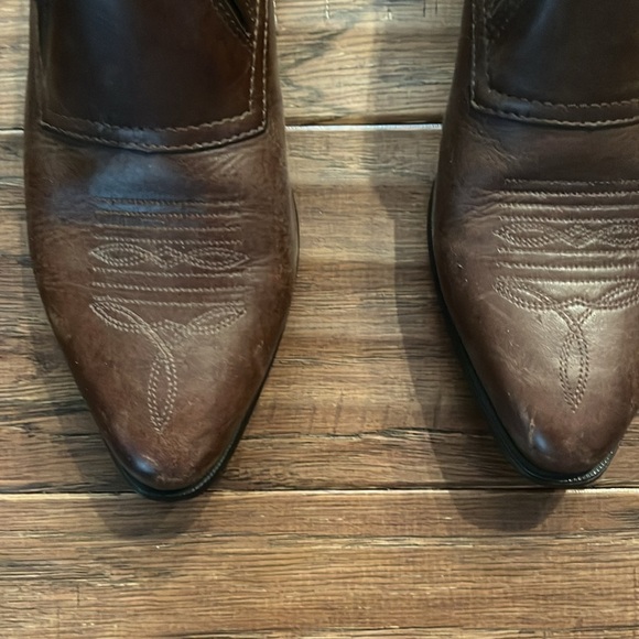Durango Western Brown Leather Ankle Booties Size 7.5 - Picture 2 of 7
